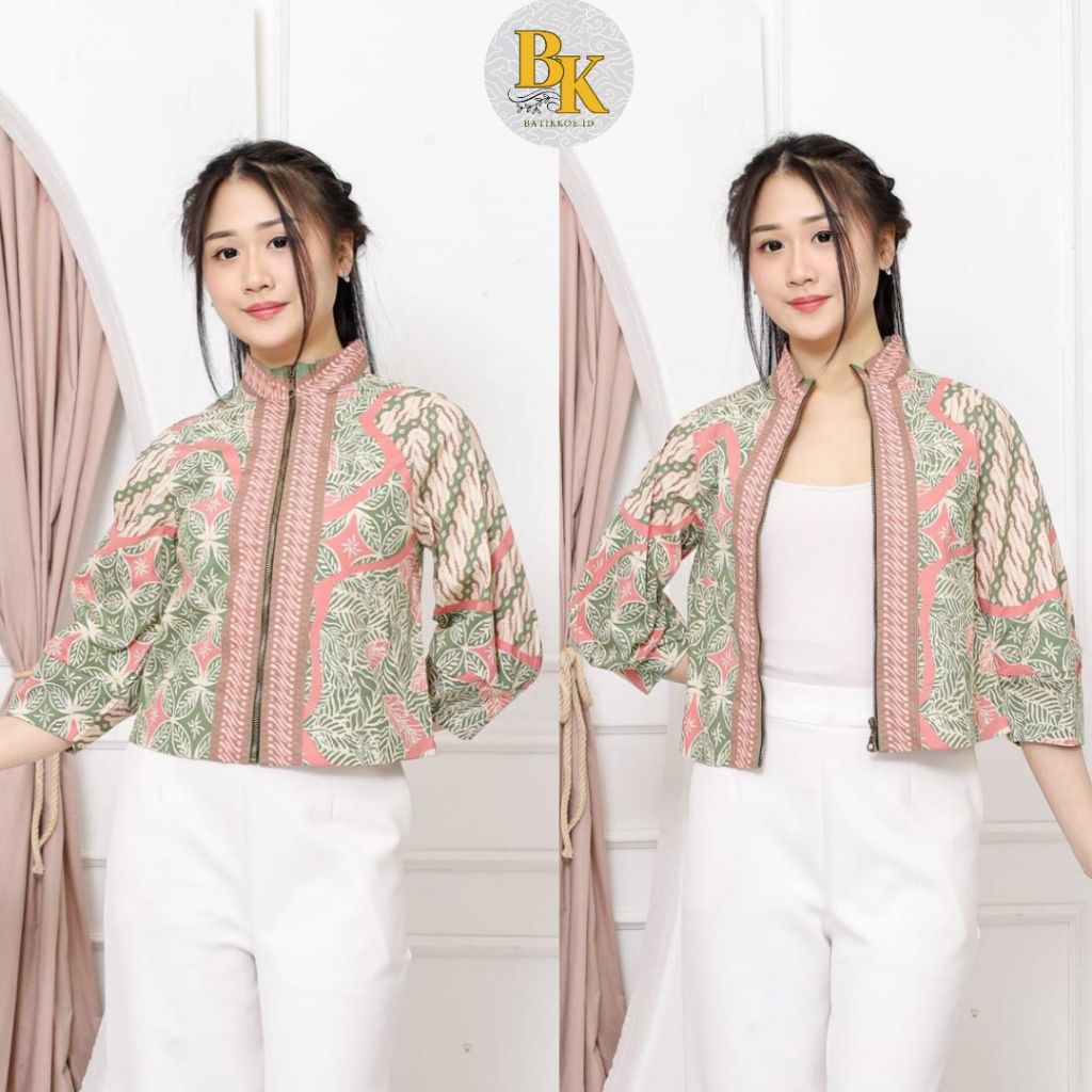 Outer Batik 135 UBI/ Jaket Bomber Batik Modern