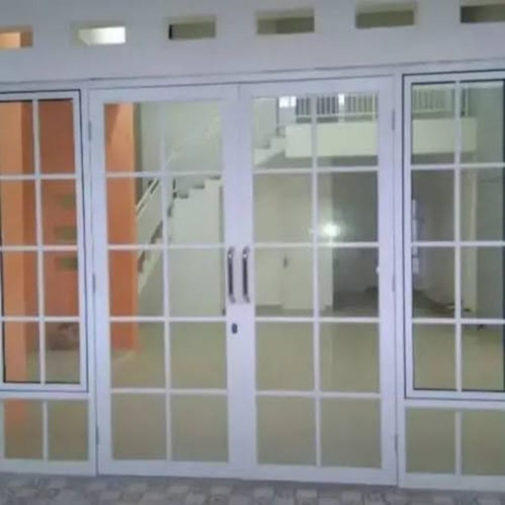 PINTU SLEDING 2 DAUN KACA 5MIL ALUMINIUM