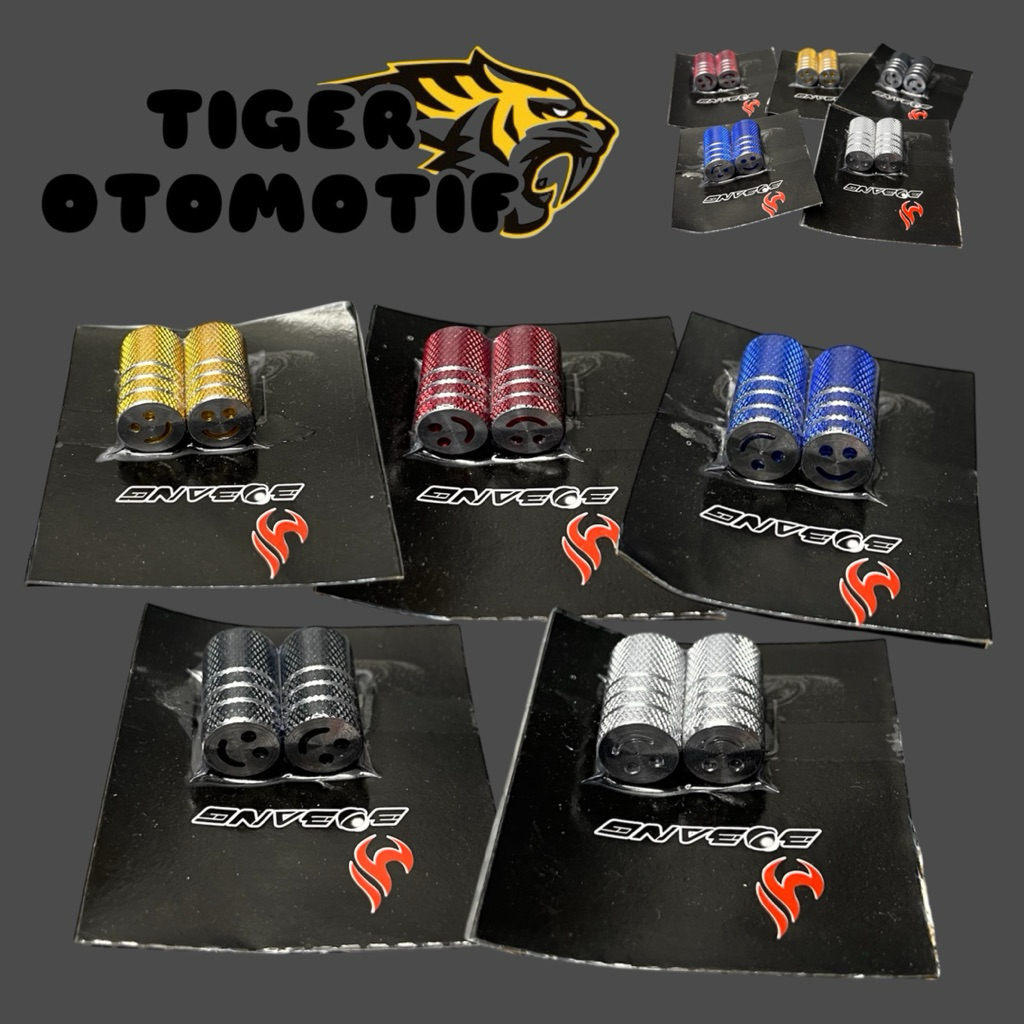 Tutup Pentil CNC SMILE Monel Pentil Motor Mobil Sepeda Tubles Ban Dalam Universal Tutup Pentil Varia