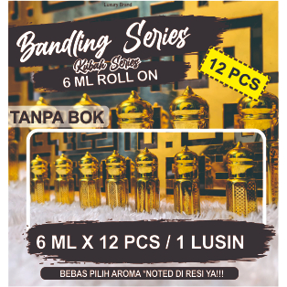 [ 1 LUSIN ] Parfum Elbanafaq 6 ML x 12 Pcs TANPA BOX Roll On Exclusive Kubah Emas | Arabian | 6 ML