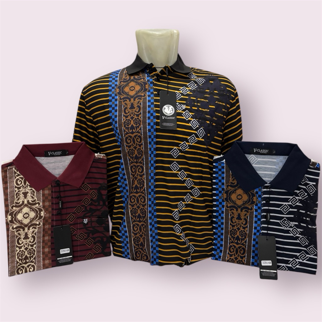 Kaos Wangki Berkerah Pria / Collar Pria Premium V Classic Original Kaos Dingin V-Classic Premium