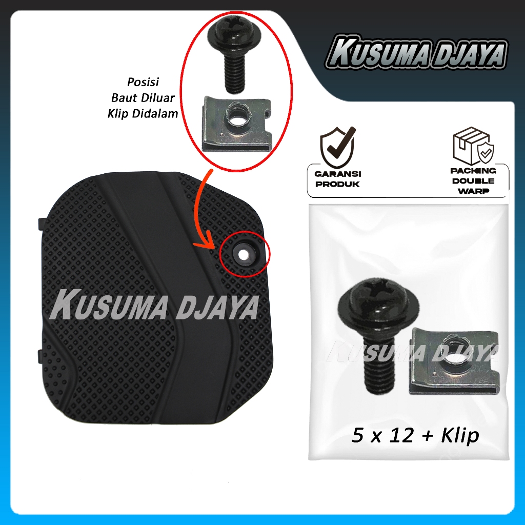 BAUD BAUT 5X12+KLIP TUTUP COVER AKI BEAT SCOOPY VARIO 110 - 125 - 150 FI ESP