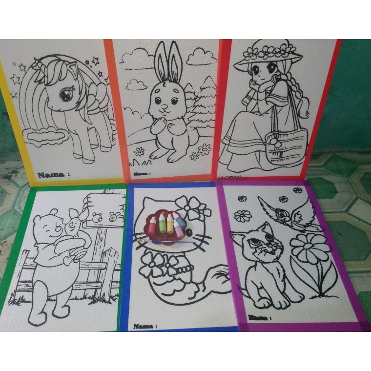 

KODE I72T PAKET 6 PICS STYROFOAM PALET CAT KUAS MEDIA MEWARNAI STEROFOAM MELUKIS STEROFOAM DENGAN LIS WARNA polos UKURAN 33 X 5 X 1 CM MINIMAL ORD