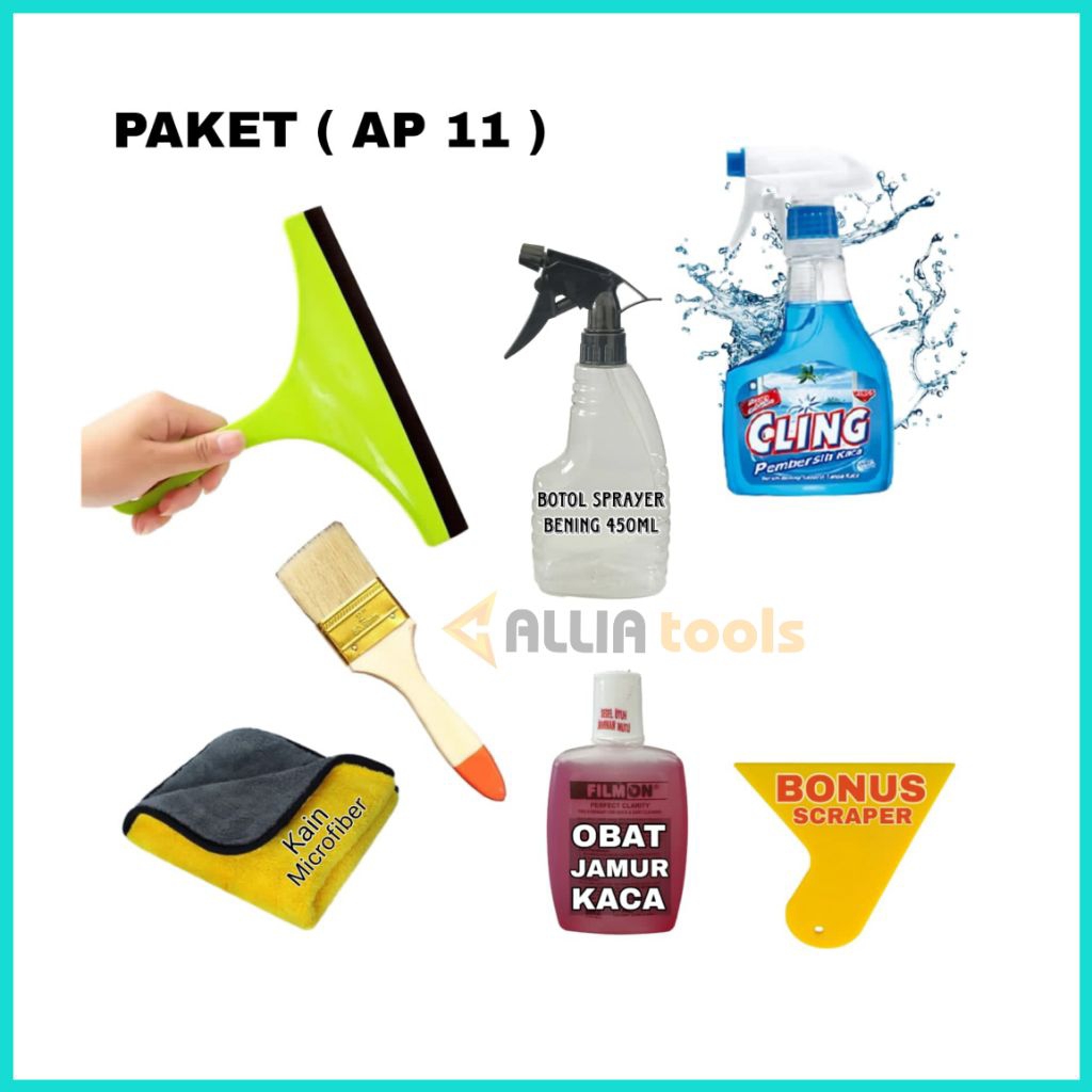 Wiper Pembersih Kaca Paket Alat Pembersih Kaca Jendela Cling Cairan Pembersih Kaca Murah Berkualitas