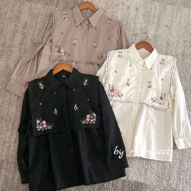 Blouse Narika / Kemeja wanita bordir bunga / kemeja jumbo / Narika Blouse  / blouse wanita jumbo / B