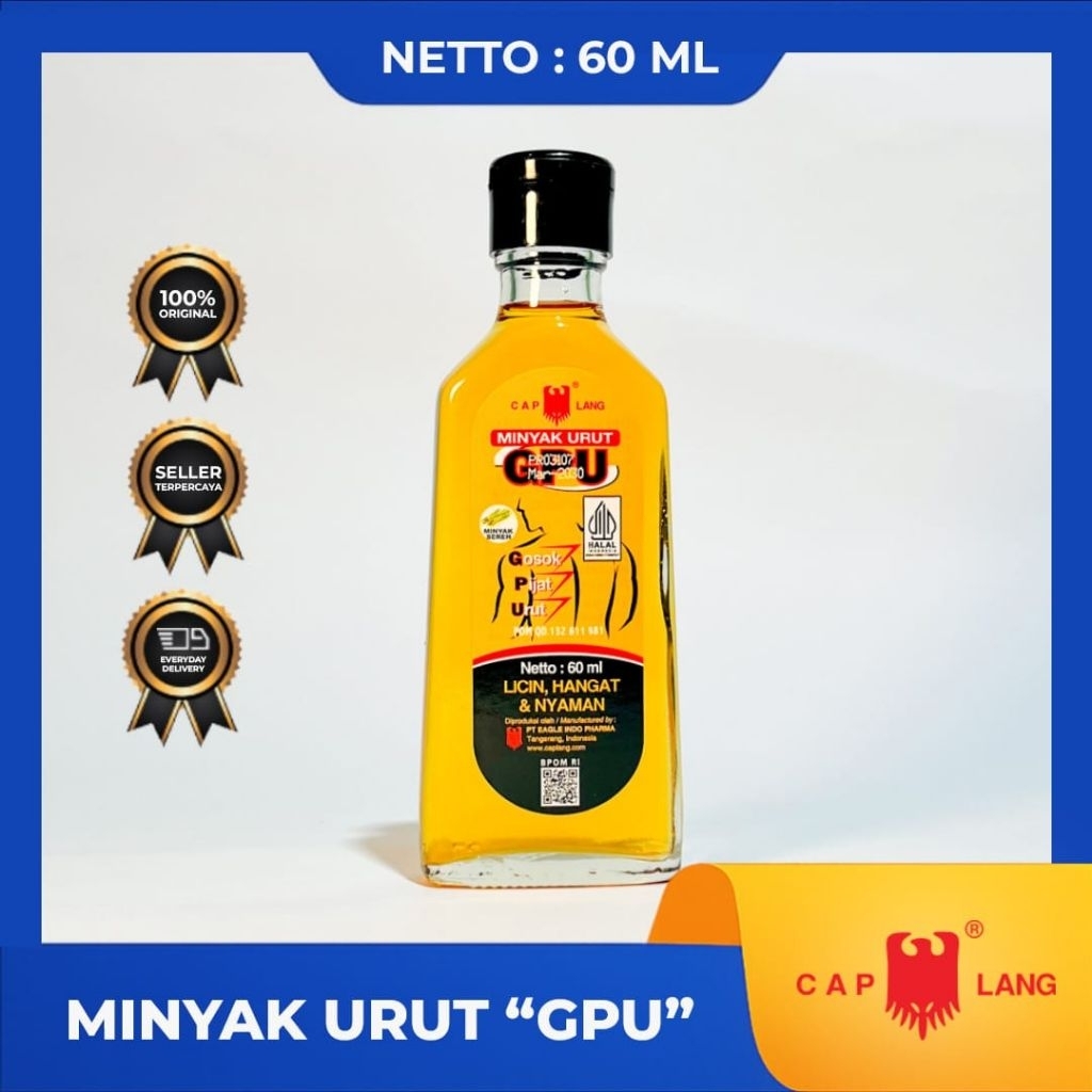 (PAKET GROSIR) MINYAK URUT GPU 60ml Merk CAPLANG