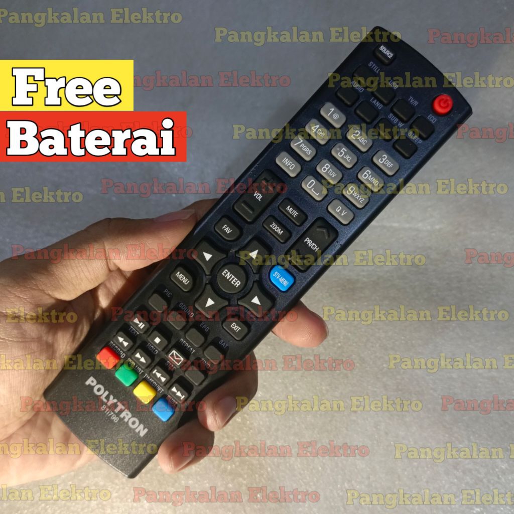REMOTE POLYTRON LED TV ANALOG TV DIGITAL TV ORIGINAL ASLI FREE BATU BATERAI AAA REMOT POLYTRON ANALO