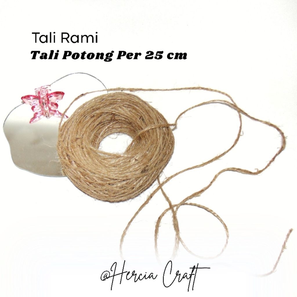 

[50 PCS] Tali Goni Rami / Tali Hangtag Uk. 2 Ply Panjang 25 cm