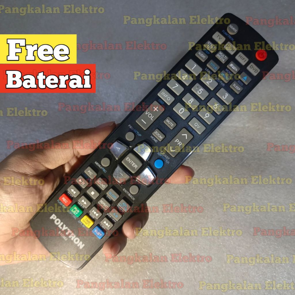 REMOTE POLYTRON SMART TV 81G862 ASLI ORIGINAL FREE BATU BATERAI AAA REMOT POLYTRON SMART TV 81G862 O