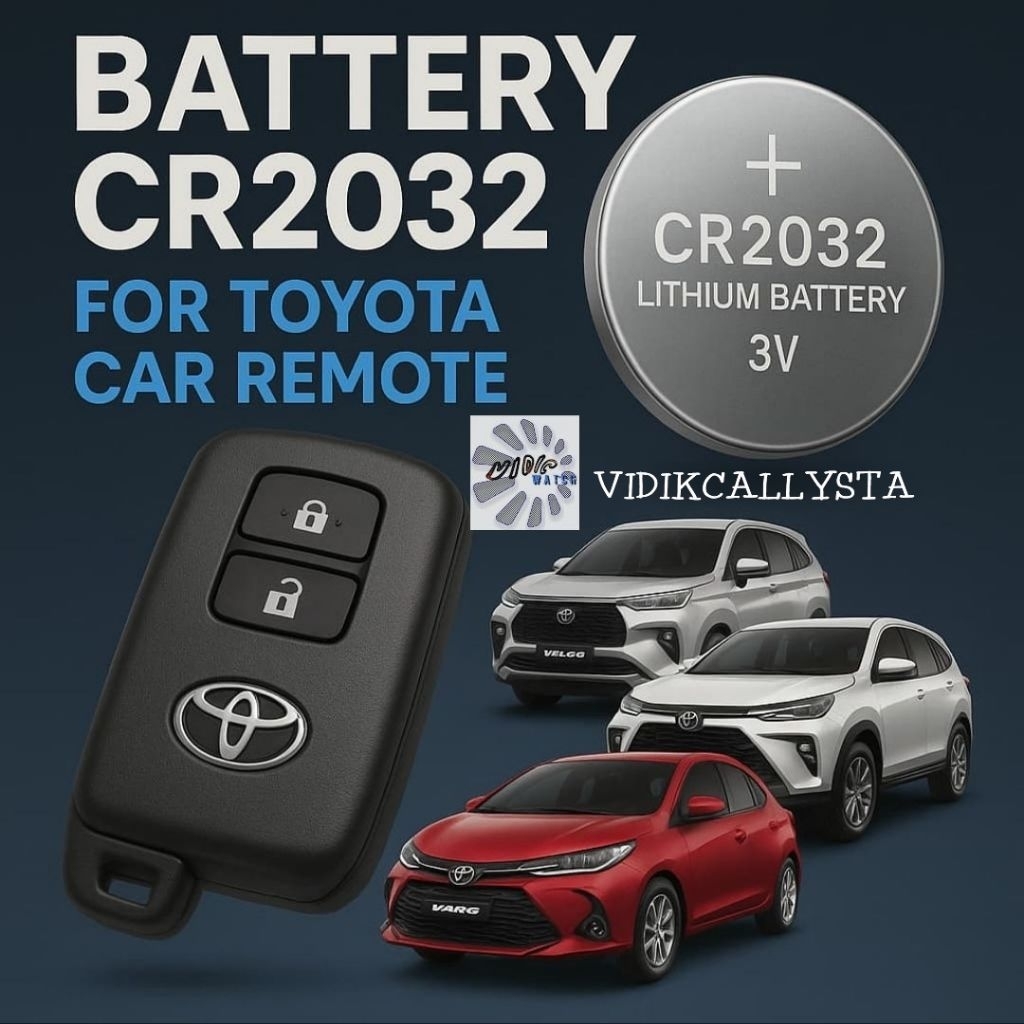 ORIGINAL BATRE KUNCI REMOT MOBIL TOYOTA CR2032 CR-2032 CR 2032 ORIGINAL