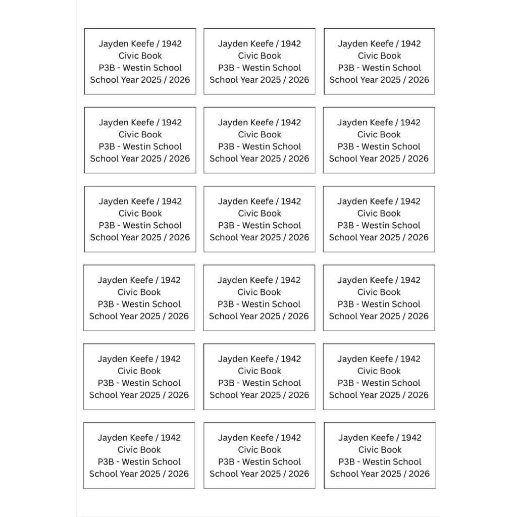 

Sticker Transparan untuk buku pelajaran custom/ sticker bening