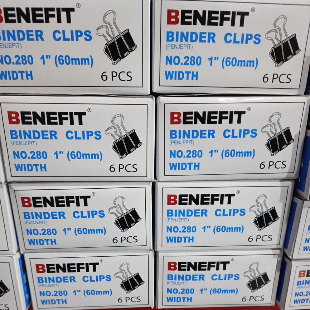 

(1 box isi 6 pcs) binder clips no280 60mm