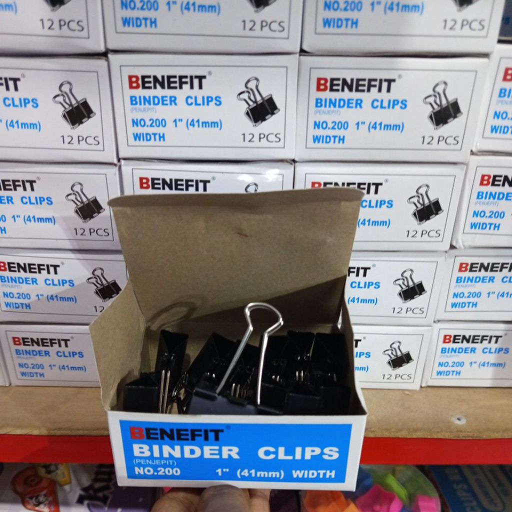

(1box isi 12pcs) binder clip 41mm