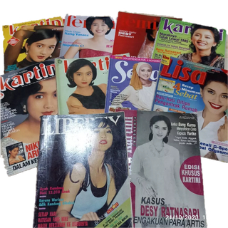 aneka majalah cover tema nike ardila ardilla  gadis forum hai jakarta frmina kartini anita desy ratn