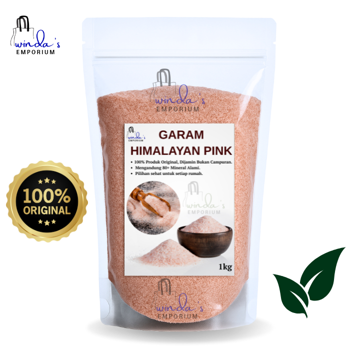 

Garam Himalayan 1kg Asli – 100% Alami, Mengandung 80+ Mineral – Winda's Emporium