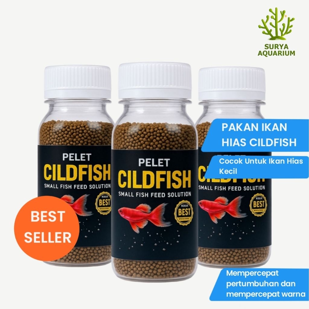 Pakan Ikan Hias Kecil - Pakan Ikan Guppy - Ikan Neon - Ikan Cupang - Glow Fish - Balon