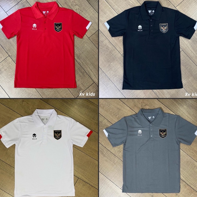 Trendy Polo Shirt Official Timnas Indonesia Logo Bordir Komputer Digital  Kaos Kerah Seragam Tim Nas