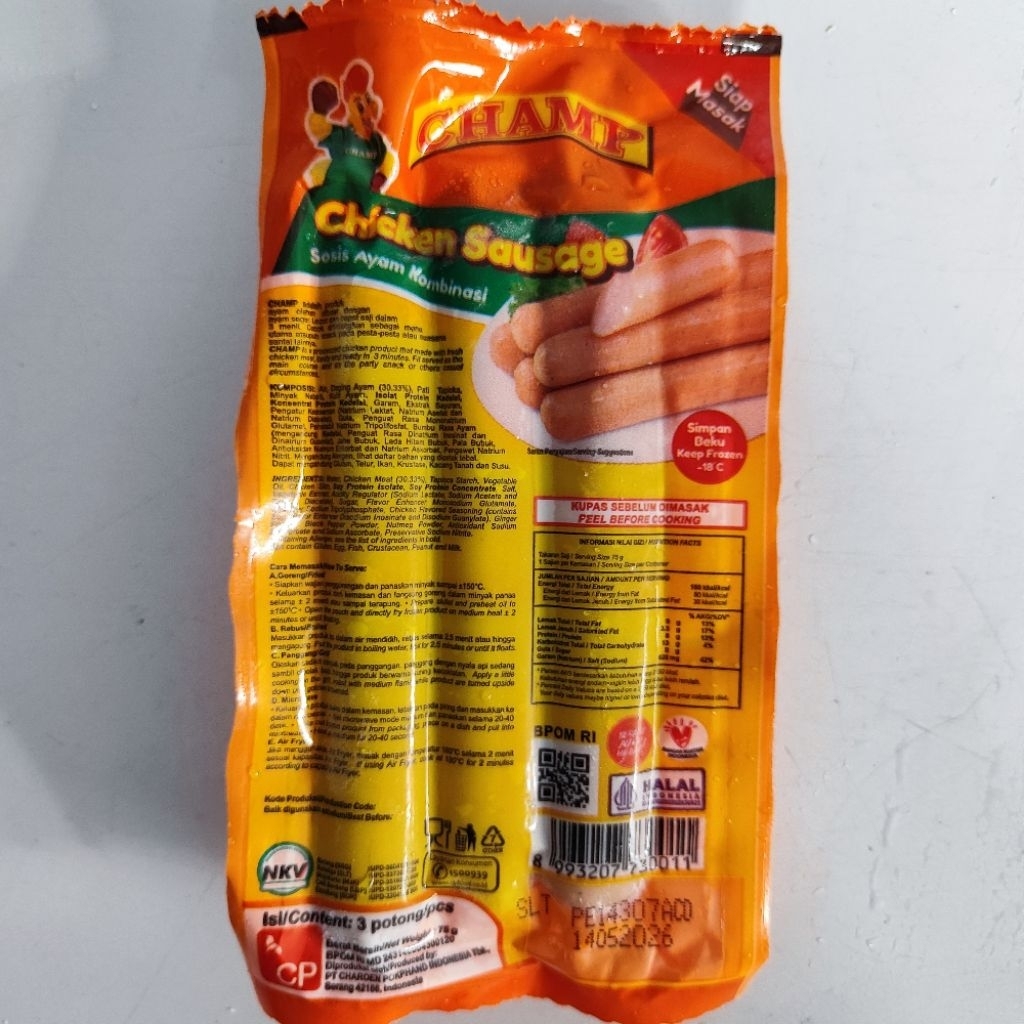 

Champ Sosis Ayam 75g Isi 3