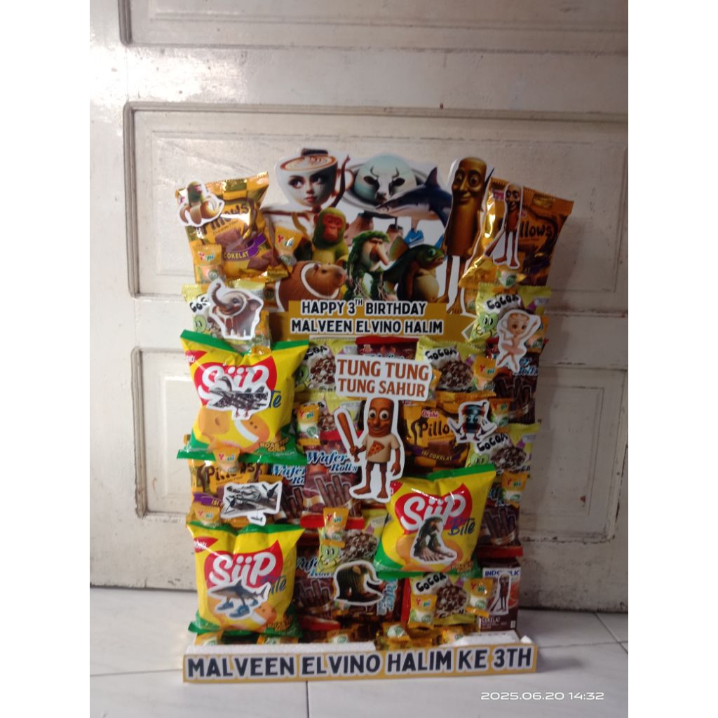

Snack Tower Box/Snack Tower Mading Untuk Ulang Tahun, Perpisahan, Graduation, Khitanan