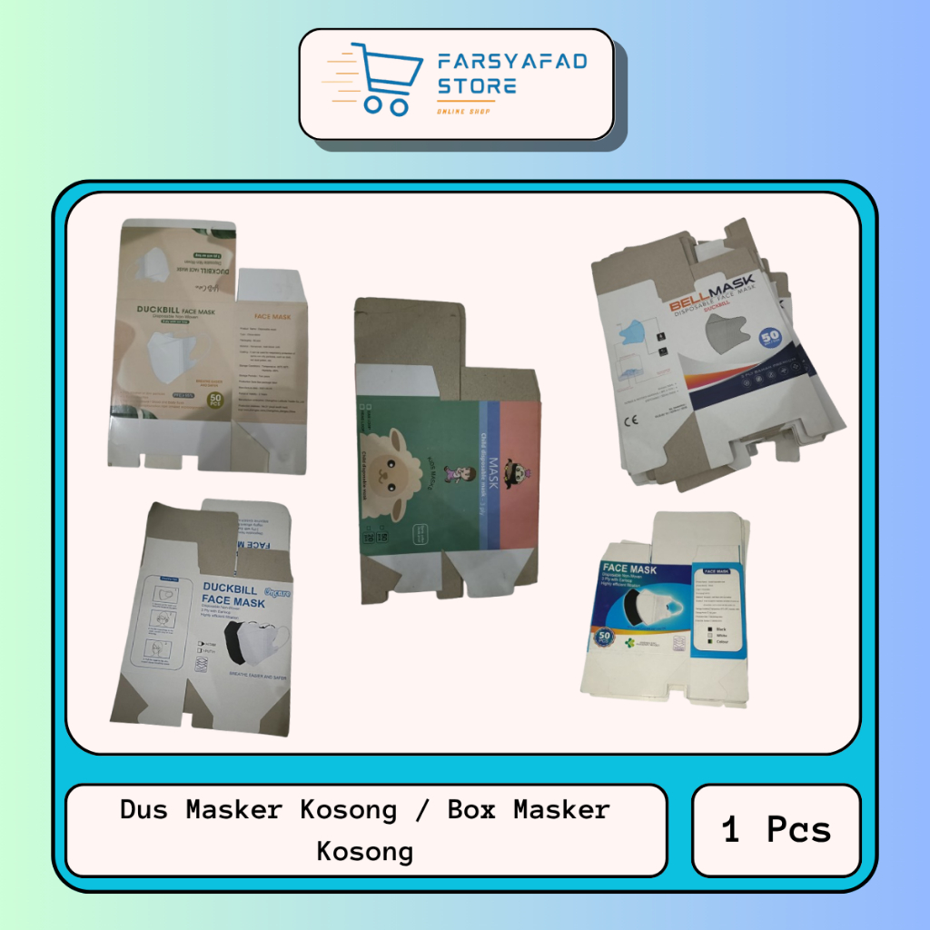 

Dus Masker Kosong / Kotak Tempat Packaging Masker Kosong / Box Masker Kosong / Kardus Masker Kosong