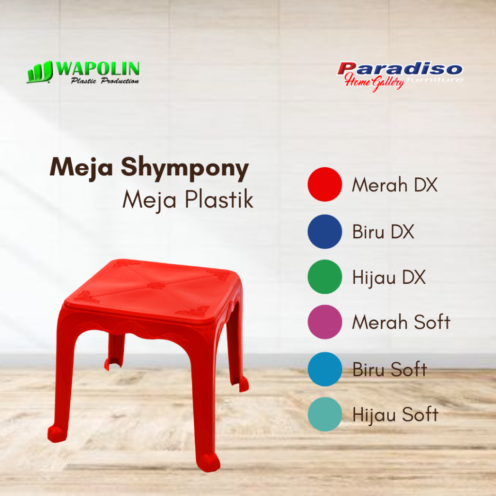 Meja Plastik Shympony / Meja Teras / Meja Tamu / Meja Murah / Meja Minimalis / - Wapolin
