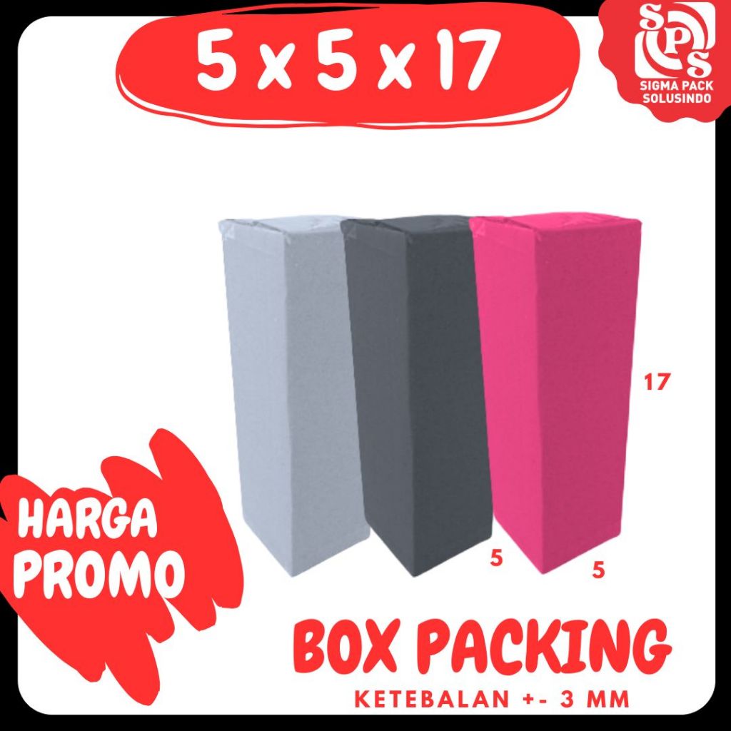

Box 5x5x17 Kardus A1 Packing Botol Tumblr Dus Kotak Kemasan Obat Mainan Olshop Jamu Zigma Pack