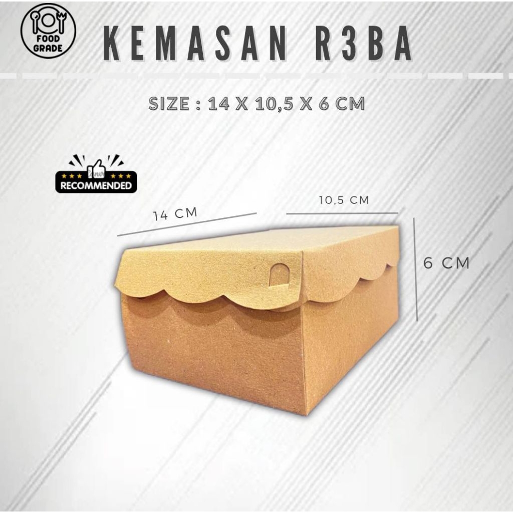 KEMASAN KUE R3 HANSON - KOTAK KUE CRAFT TEBAL - KOTAK SNACK CANTIK