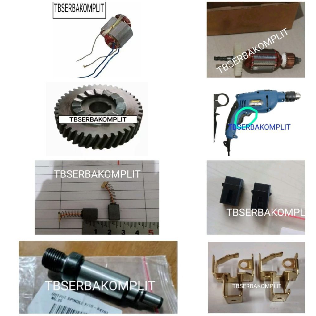 Sparepart For Krisbow 10064703 Impact Drill 13mm Carbon Brush / Rumah Karbon Brush / Plat Holder Car