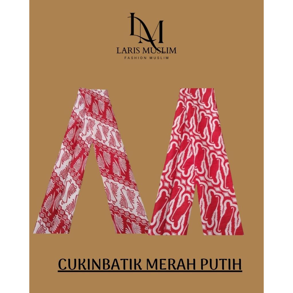 Syal Selendang Batik Merah Putih / Agustusan/Cukin batik merah putih/Syal merah putih batik