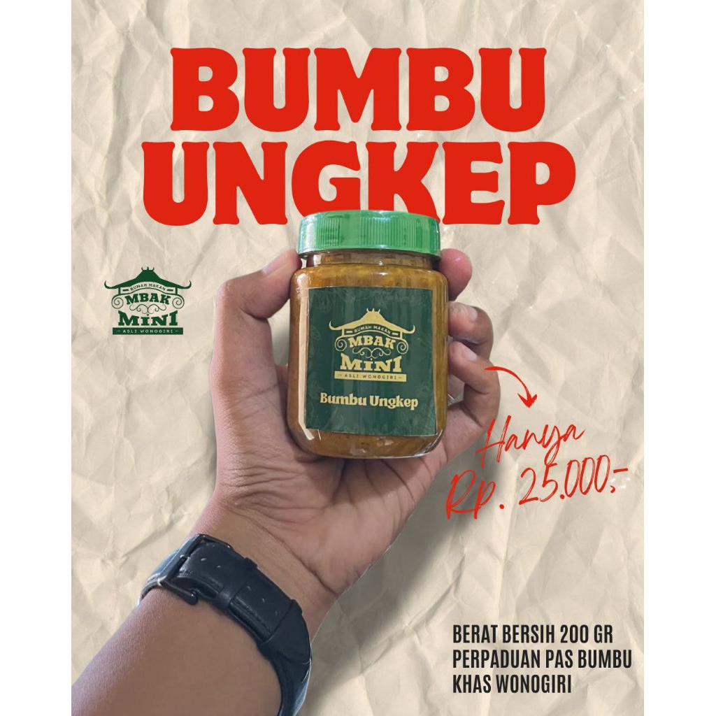 

Bumbu Ungkep Ayam RM Mbak Mini Asli Wonogiri 200gr
