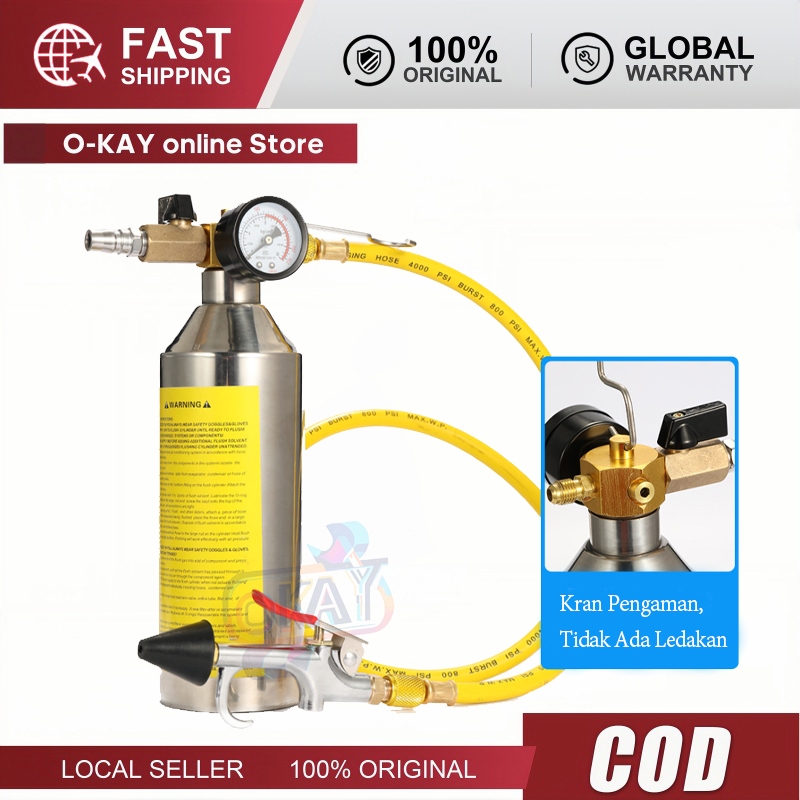 Tool Kit Flushing AC Mobil Profesional  Alat Pembersih Saluran Pipa AC Untuk Perbaikan Kendaraan