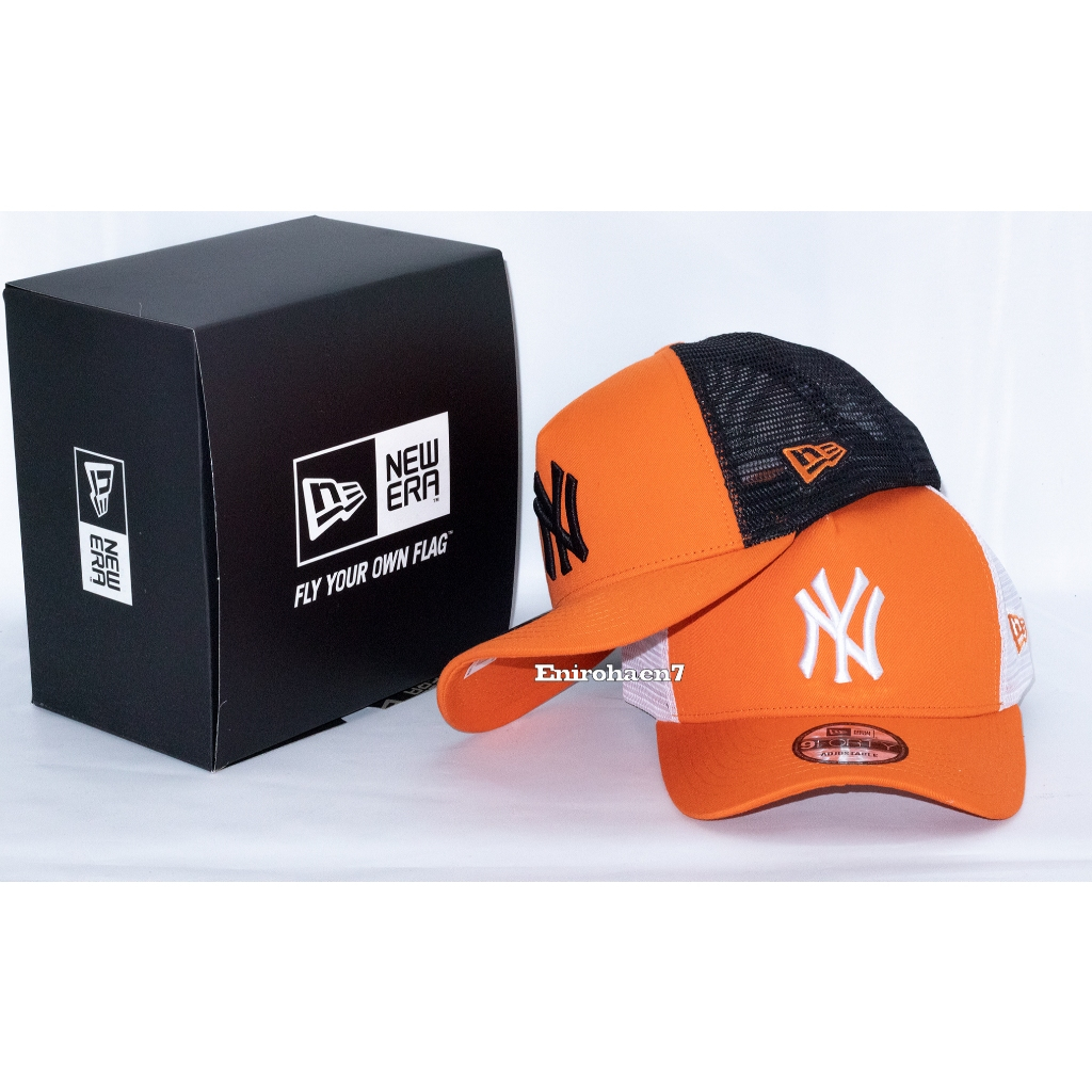 Topi NY full katun Unisex Topi logo NEW YORK hight quality N KUNING ORANYE