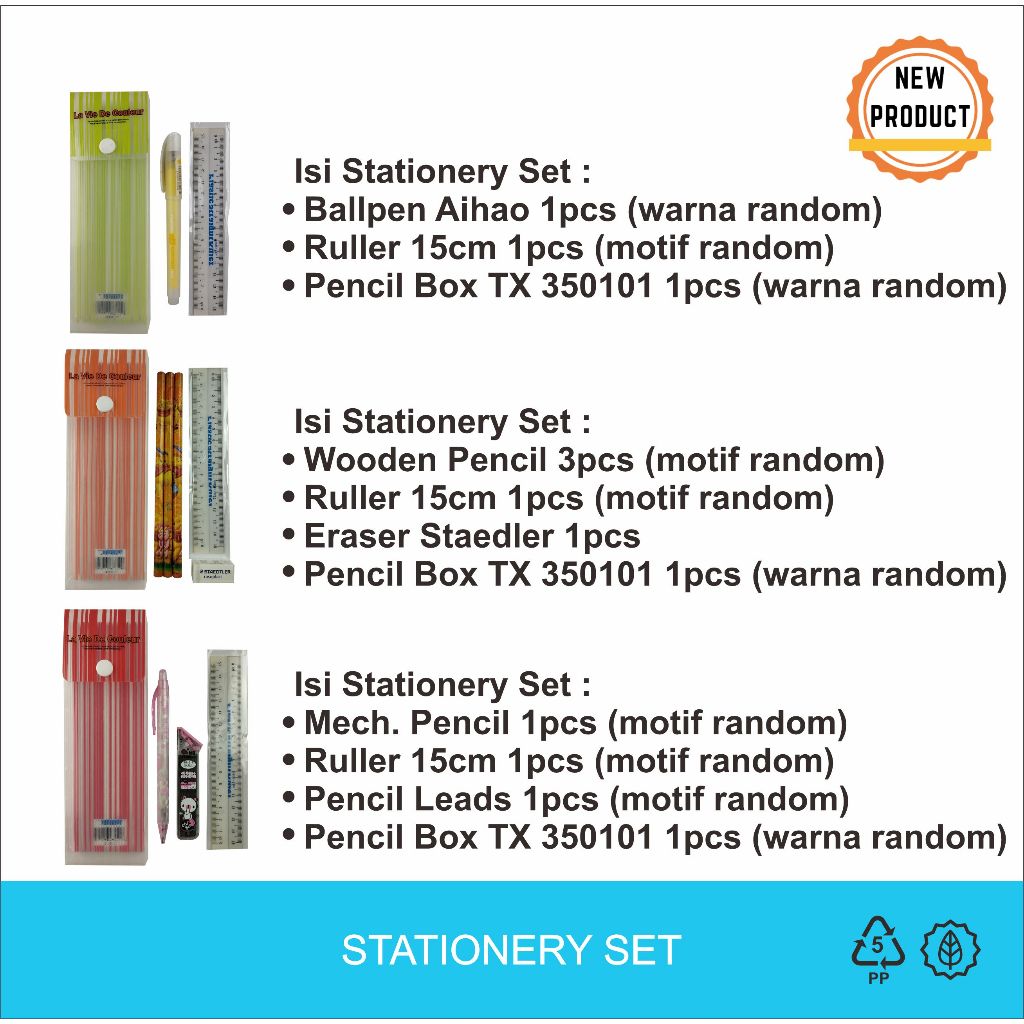 

Fancy Stationery Set / Paket Alat Tulis Karakter / set Peralatan Menulis