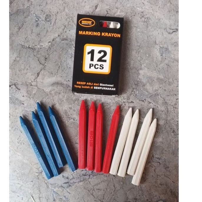 

Krayon marking,krayon besi kayu plastik kaca Hioshi isi 12pcs