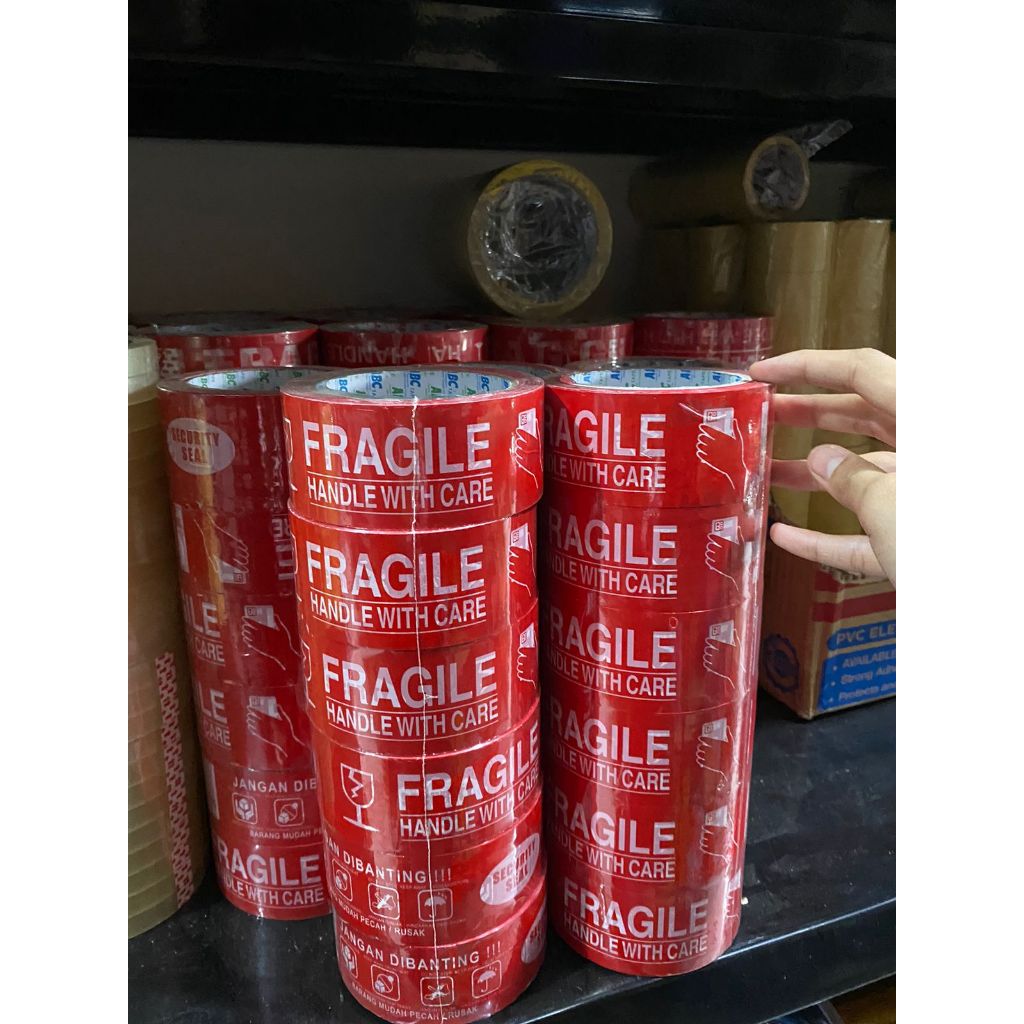 

LAKBAN ABC FRAGILE JANGAN DIBANTING LAKBAN ISOLASI SELOTIP STIKER FRAGILE 48mm - 100Y