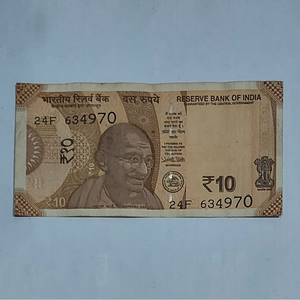 India Rupee Uang Asing Kuno 10 Rupee