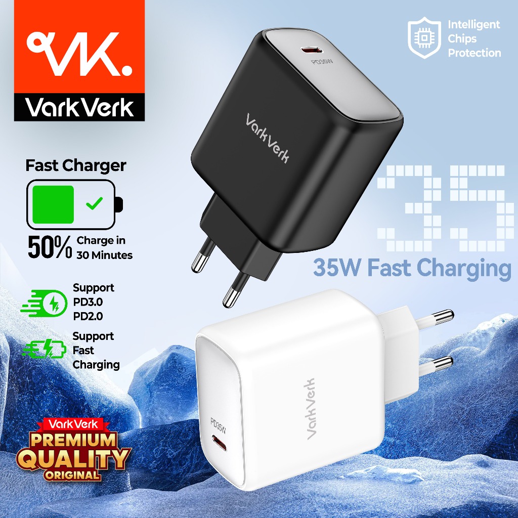 Homeyvibes Varkverk (Tc-05) Pengisi Daya Super Cepat Pd 35W Type C Charger / Pd 35W Fast Charging