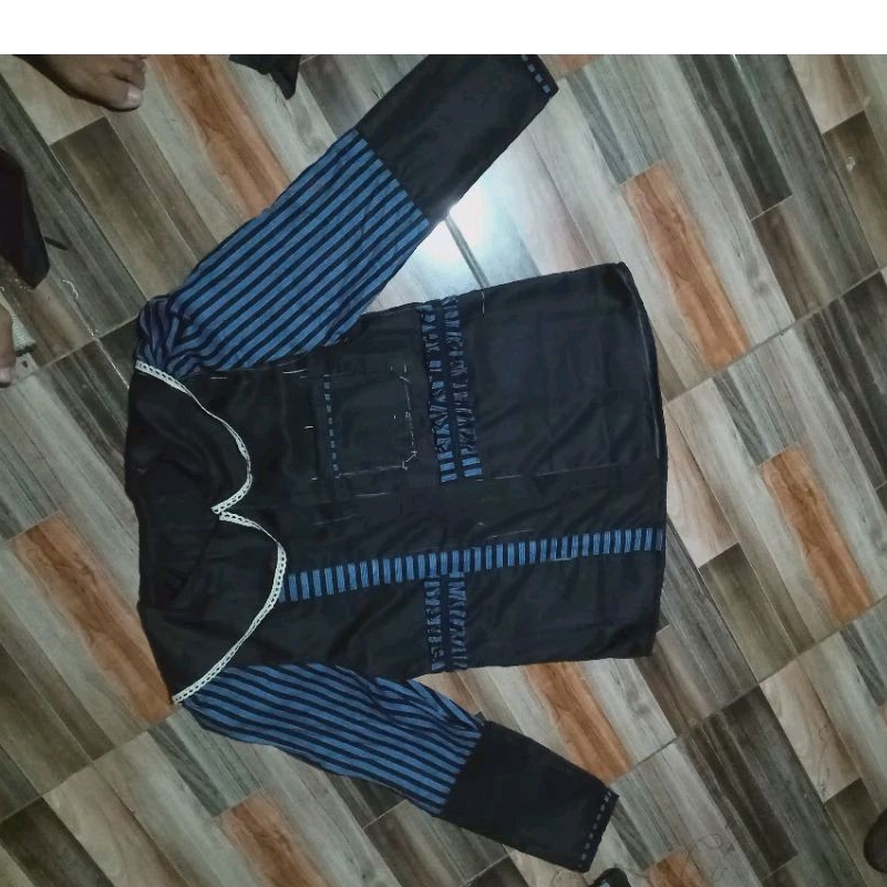 kemeja polos kombinasi lurik