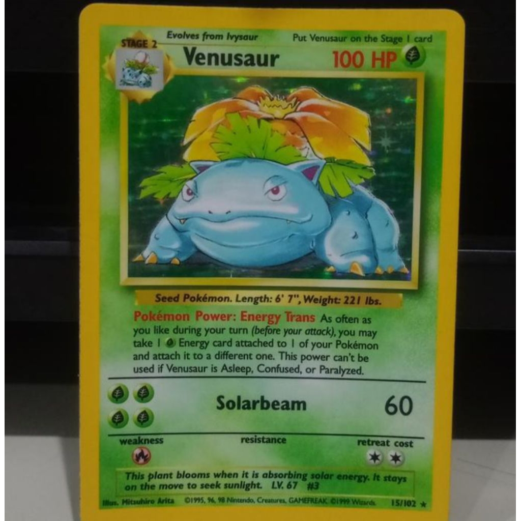 Kartu Pokemon Venusaur Holo 15/102