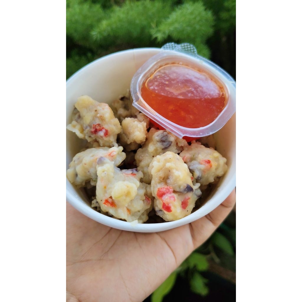 

Pentol Kriwil Ayam Jamur Mercon | Tanpa Pengawet | Tidak Termasuk sambal