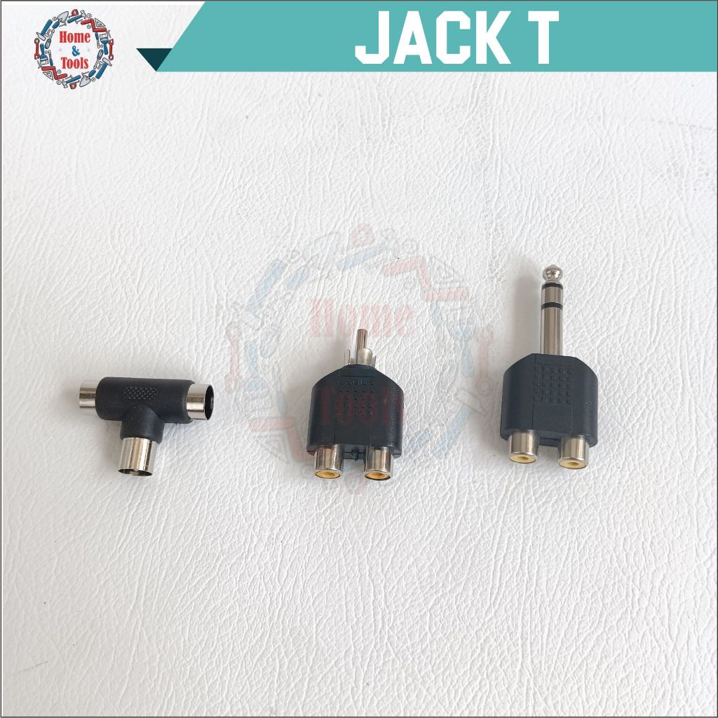 JACK T 2 ANTENA - 1 TV/JACK T ANTENA 2 KE 1/JACK T RCA/RCA T SPLITTER/T CABANG RCA AUDIO/JACK T RCA 