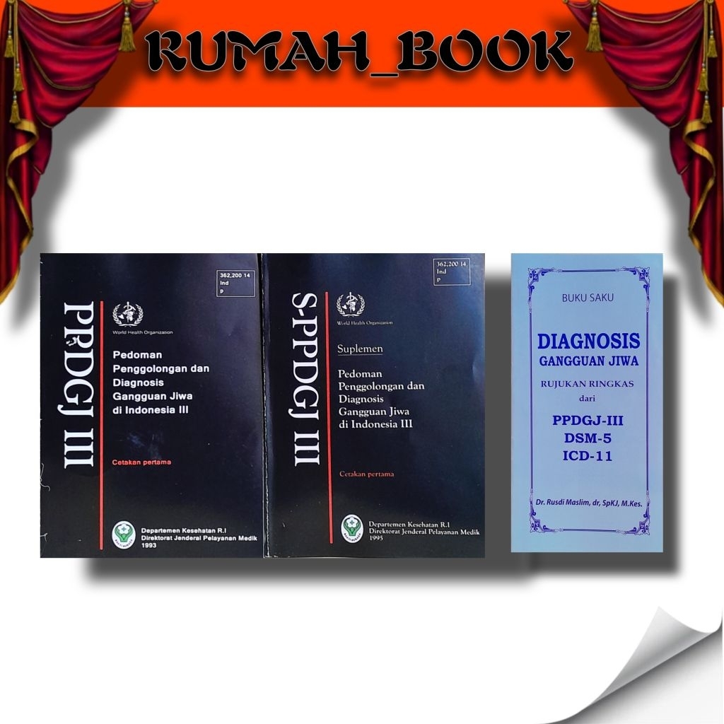 PAKET BUKU SAKU PPDGJ dan PPDGJ HITAM Diagnosis gangguan jiwa