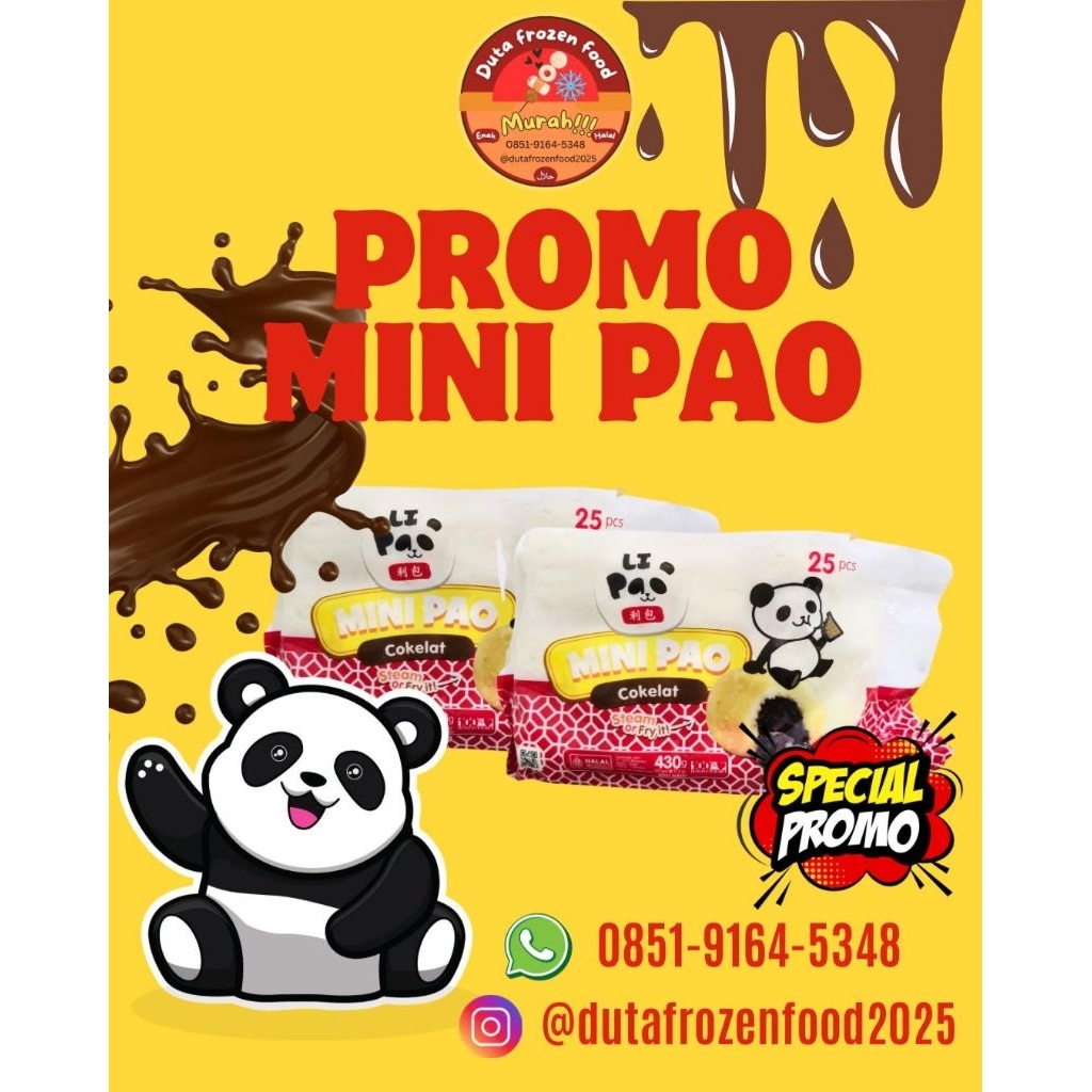 

li pao , mini pao rasa coklat , goreng / kukus