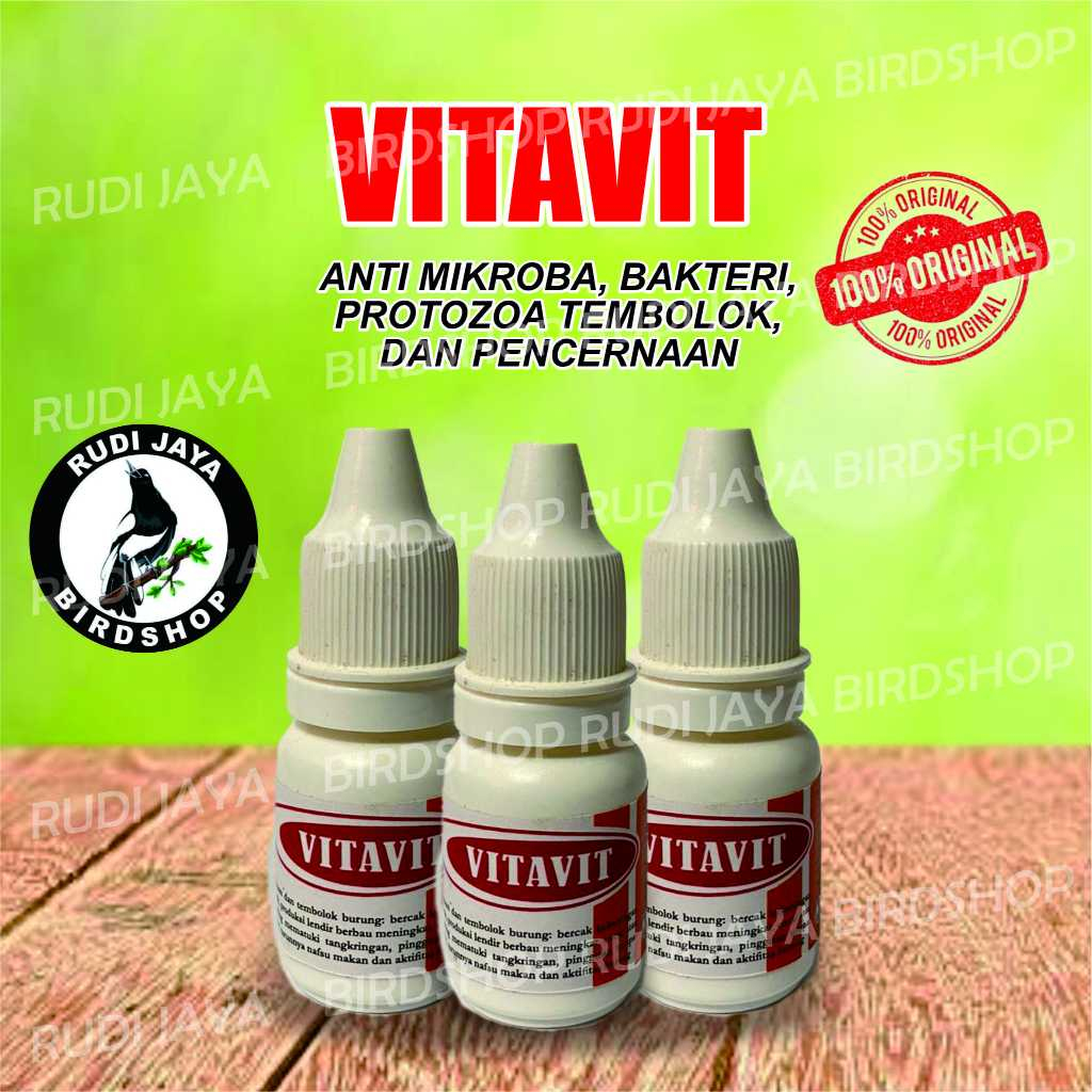 VITAVIT GOC OBAT BURUNG SAKIT INFEKSI SALURAN PENCERNAAN MENCRET BERAK HIJAU DAN KAPUR NYILET KURUS