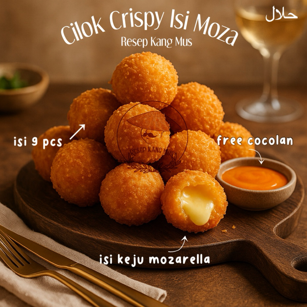 

Cilok Crispy Isi Mozarella + Cocolan | Resep Kang Mus