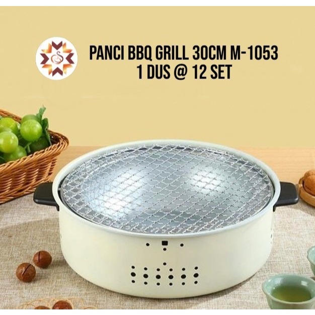 Alat Panggang BBQ Grill Bulat / BBQ Grill Arang Outdoor 30CM