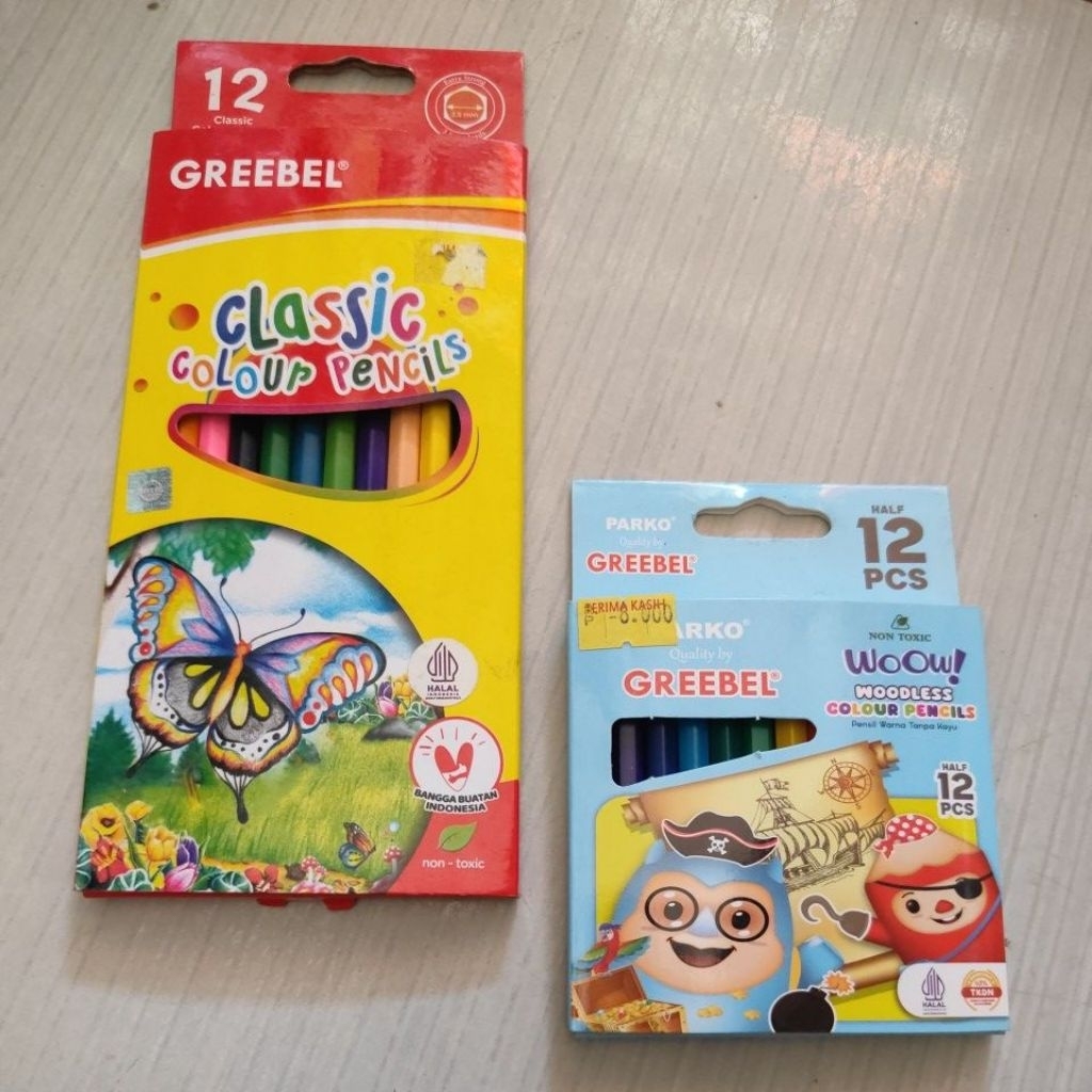

Pensil Warna Greebel 12 warna Medium / Greebel 12 warna kecil