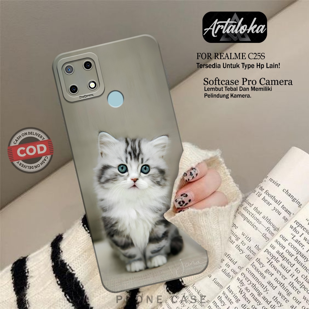 Silikon HP REALME C25S Fashion Case Kucing Softcase REALME C25S Case REALME C25S Kesing REALME C25S 