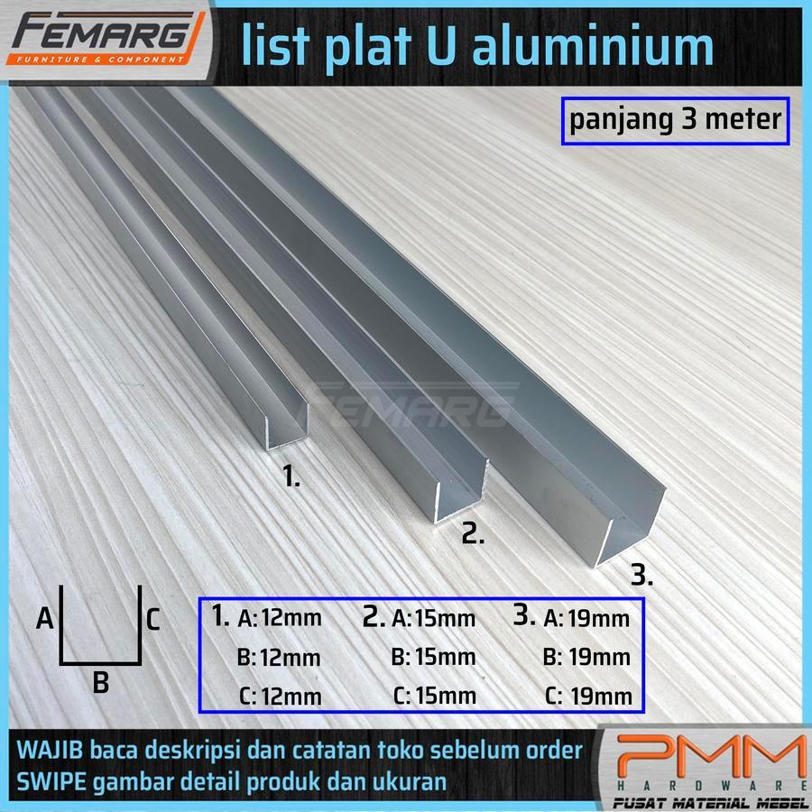 List U Aluminium FEMARG | Aluminium Profil U