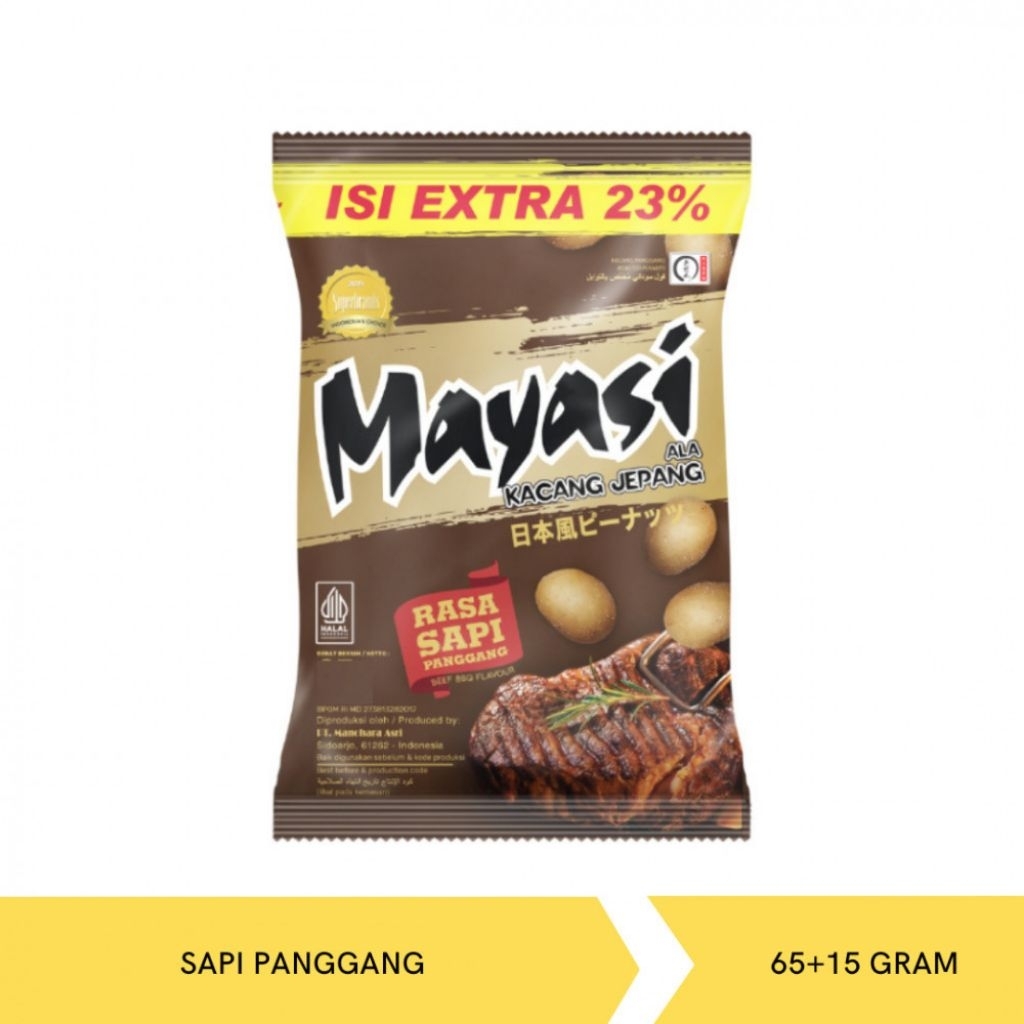 

Mayasi Ala Kacang Jepang Rasa Sapi Panggang / Beef BBQ Flavour 80 gram